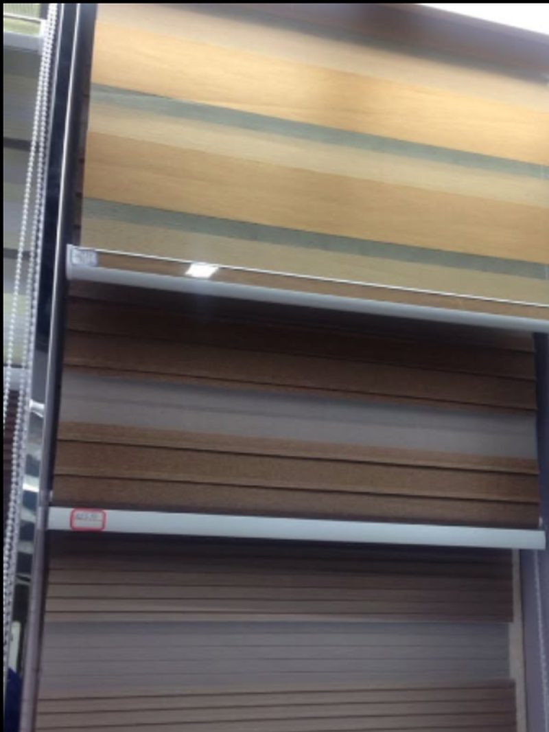 Blind fabric samples in a range of colours and textures
