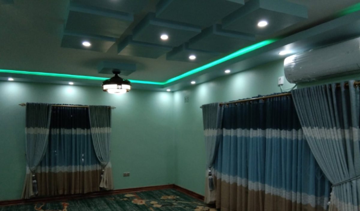 Banded drapes and sheers
