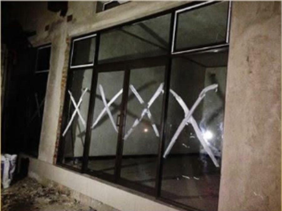 Aluminium shopfront glazing installed in a commercial building